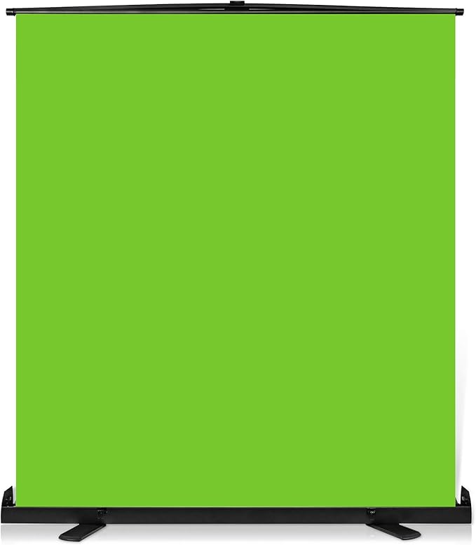 Yesker Upgrade Green Screen 73.2x77.5 inch Wider 180cmx 196cm Background Collapsible Chromakey Photo Backdrop Portable Pull Up with Aluminium Base Wrinkle-Resistant Fabric for Video Studio Live Game