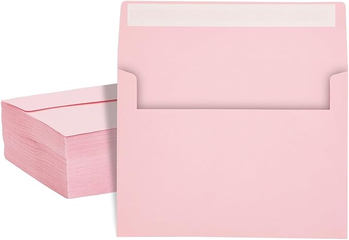 A7 Invitation Envelopes - Peel & Press - 24lb Heavy Duty Envelopes for Wedding Baby Shower Birthday Invitations - 5 1/4" x 7 1/4" (Pastel Blue, 50)