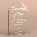 Acrylic Wedding Sign Generations of Love Sign for Wedding Wedding Signs for Ceremony Modern Calligraphy Arch Acrylic Table Top Sign for Wedding Reception and Event Party Table
