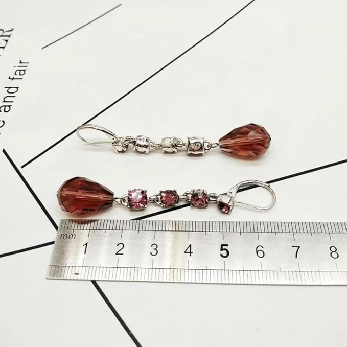 200pcs 3x5mm Teardrop Crystal Glass Beads for Jewelry Making, Faceted Vertical Hole Teardrop Glass Spacer Beads for Wind Chimes Bracelet Earring Necklace DIY Craft(Blue Light)