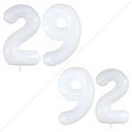 GOER Number 29 Balloons for 29th Birthday Party Decorations,42 Inch Jumbo Foil Helium 92 Balloons for 92nd Birthday Party Decoration (White)
