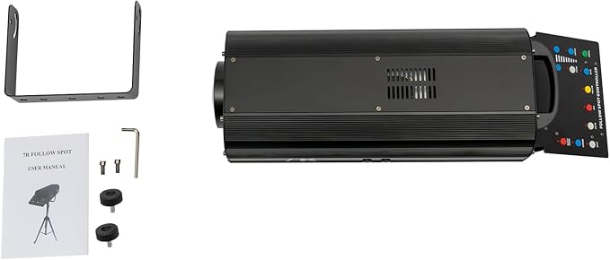 Follow Spotlight for Stage, 230W LED Spot Light DJ Lighting with Control Panel & Adjustable Stand, Spotlight Disco Ball Light for Party Theater Wedding Show, 5 Colors, 164.04ft