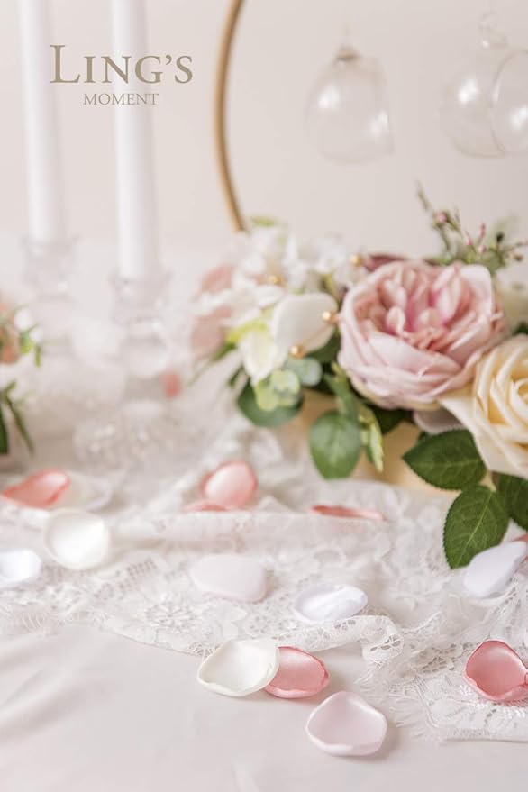 Ling's Moment Rose Petals, Silk Flower Petals for Wedding/Aisle/Flower Girl Baskets/Table Centerpiece Décor,etc.Pink Blush 200pcs
