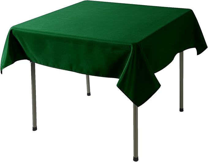 CupuamonSquare Tablecloth 70x70 inch Washable Polyester Fabric Table Cloth for Wedding Party Dining Banquet Decoration（70x70,Hunter）