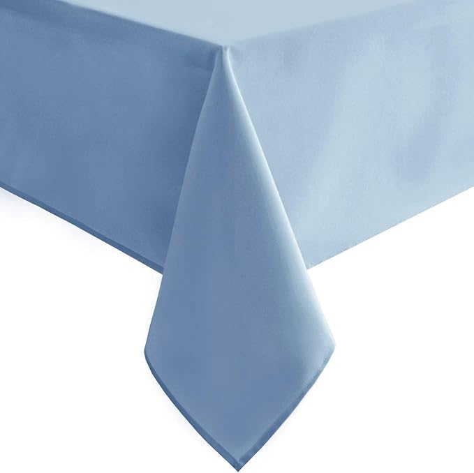 Hiasan Dusty Blue Tablecloth for Rectangle Tables - Waterproof Washable Polyester Fabric Table Cloth for Buffect Dining Birthday Party Wedding, 54 x 108 Inch