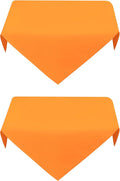 2 Pack Small Square Table Cloth 24X24 Inch Orange Washable Fabric Tablecloth Polyester Solid Table Cover for Night Stand End Table Side Table Outdoor Indoor