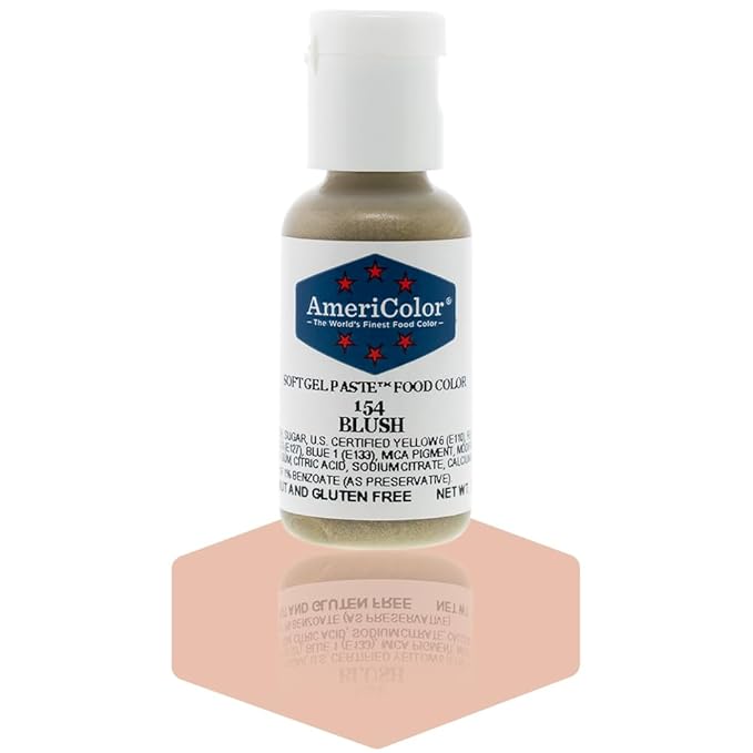 AmeriColor, Blush, 0.75 Ounce Bottle, Soft Gel Paste Food Color