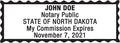 Notary Stamp for State of North Dakota- Self Inking Stamp, Customize Online