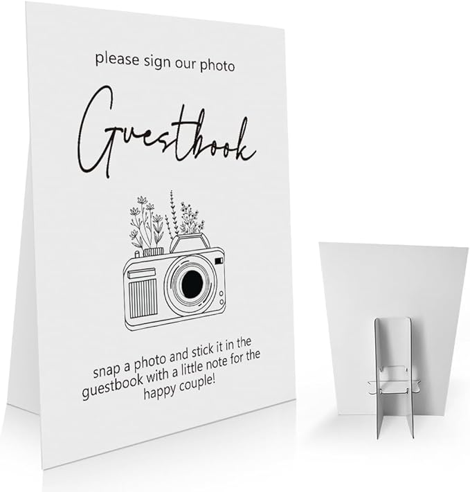 Wedding Photo Guestbook Sign 8 x 11 Inch, Photo Guest Book Sign, Photo Minimalist Wedding Sign, Reception Signage, Snap It Sign, Modern Wedding Sign WDS18