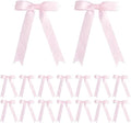 30Pcs Satin Ribbon Pink Bows 5x7 Inch Twist Tie Bow for Gift Wrapping Champagne Bottle Cake Treat Bag Craft DIY Gift Christmas Birthday Party Balloons & Garland Home Decor