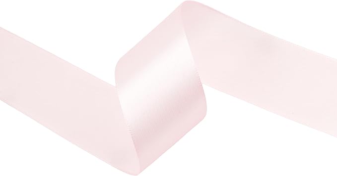 Baby Pink Satin Ribbon 1-1/2 inch X Continuous 25 Yards, Single Face Polyester Ribbon Perfect for Gift Wrapping, Flower Bouquet, Wedding Decor, Crafts, Bow Making, Sewing and More