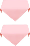 2 Pack Small Square Table Cloth 24X24 Inch Pink Tablecloth Washable Polyester Solid Table Cover for Night Stand End Table Side Table Outdoor Indoor