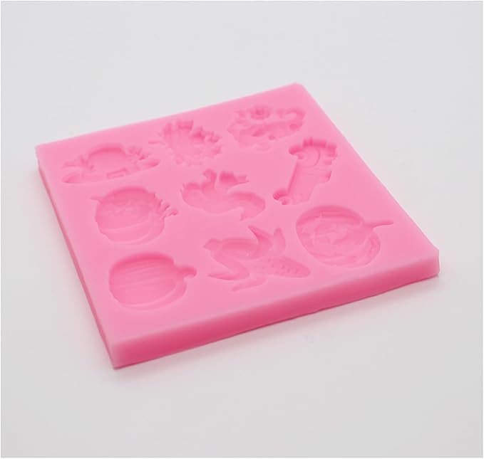 Thanksgiving Day Fondant Mold Halloween Fall Leaf Pumpkin Chocolate Candy Fondant Silicone Mold，DIY Cookies Candy Gummy Chocolate Mold Ice Cream Tray for Holiday Party Thanksgiving Day 2Pcs