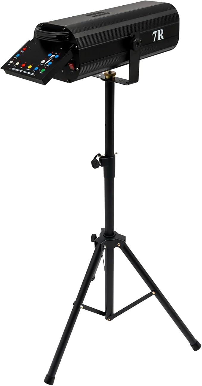 Follow Spotlight for Stage, 230W LED Spot Light DJ Lighting with Control Panel & Adjustable Stand, Spotlight Disco Ball Light for Party Theater Wedding Show, 5 Colors, 164.04ft