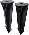 COLOER Large Landscape Lights 8 Inch In-Ground Stake Spikes Replacement 1/2" NPS Thread Without Side Wire Way, Universal Slot Large Ground Stakes Heavy Duty for Outdoor Garden Lights(2 Pack)
