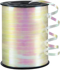 KMER LIFE White Gradient Curling Ribbon, 1/5" Wide x 500 Yards Christmas Curling Ribbons for Gift Wrapping, Party Decoration, Balloon String, Crafting, Balloon Ribbons for Florist Flower (1 Roll)