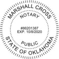 MaxMark Round Notary Pre-Inked Stamp for State of Oklahoma