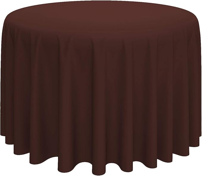Lann's Linens - 10 Premium 108" Round Tablecloths for Wedding/Banquet/Restaurant - Polyester Fabric Table Cloth - Chocolate Brown