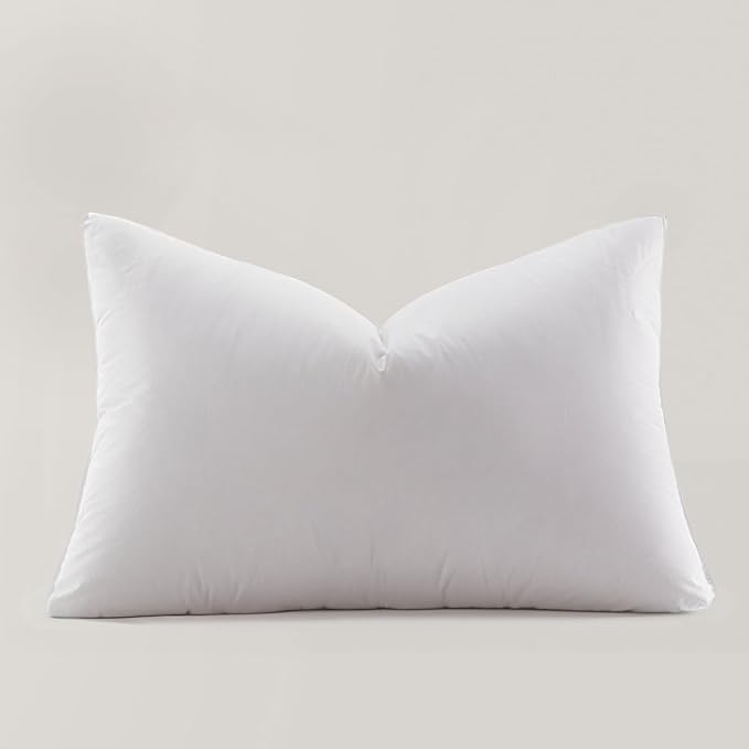 Globon Ultra Soft Down Pillow Queen Size, All Down Filled Bed Pillow for Sleeping, 100% Cotton Shell 500 Thread Count, Soft Hotel Collection Down Feather Pillow 20" x 30" 1 Pack