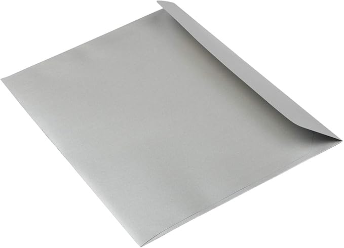 JAM PAPER 9 x 12 Open End Catalog Metallic Envelopes - Silver Stardream - 50/Pack