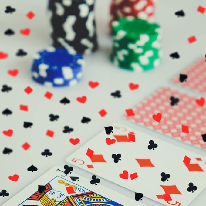 Poker Confetti Casino Sequins-Table Confetti Metallic Foil Sprinkles or DIY for Wedding Birthday Bday Baby Shower Engagement Bachelorette Party Supplies (Poker)