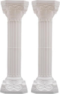 Roman Pillars Decoration Party Flower Pot Columns Set 2Pcs Decor Pedstal Stand 34.65in Flower Floral Wedding Party Event Road Decorative Columns (34.65in 2Pcs Style3)