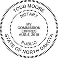 MaxMark Round Notary Pre-Inked Stamp for State of North Dakota