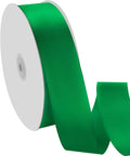 1-1/2" x 100 Yards Satin Ribbon - Wide Silk Green Ribbon with Spool - Ideal for Gift Wrapping, Floral Bouquets, Crafts, Wedding Party Decorations, Christmas and Sewing Projects