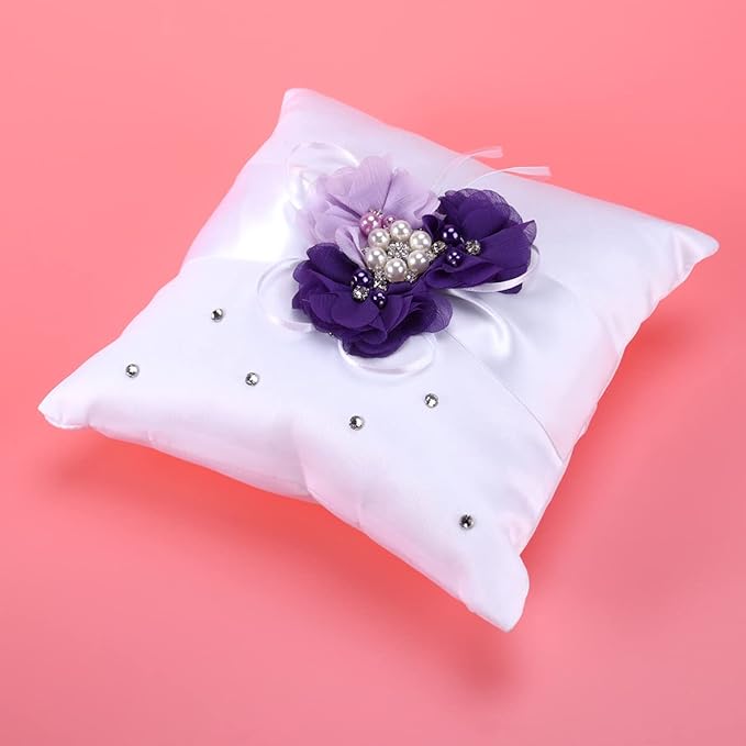 Couples Gifts Wedding Ring Pillow Wedding Girl Basket Ring Pillow Bearer Pillow Set 20x20cm Pillow for Holder Ceremony Dresses Cushion Boy s
