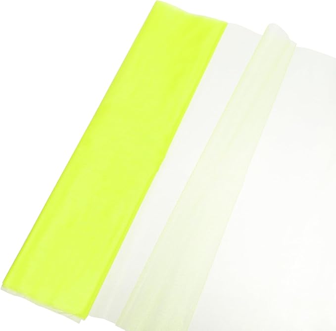 uxcell 19" by 5.5 Yard Tulle Fabric Backdrop Curtains for DIY Tutu Skirt Shower Decor Wedding Crafts Birthday Party Supplies, Fruit Green