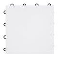 IncStores 3/8" Thick Snap Together Dance Flooring Tiles | 12”x12” Printed Vinyl Dance Floor Tiles for Practice & Performance | White | 52-12" x 12" Tiles