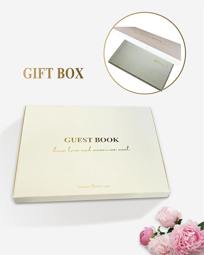 Elegant Linen Wedding Guset Book - Polaroid Guest Book for Wedding Reception,Baby Shower,Bridal Shower and Special Events - 100 Blank Pages for Sign in and Photos (A-Sage Green)
