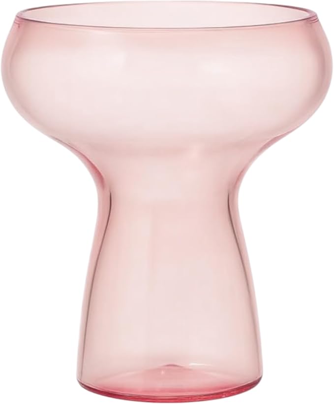 Lunara Clear Plastic Margarita Glasses, 11 oz, Set of 40, Disposable Party Cups for Cocktails (Pink Clear)