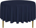 Lann's Linens - 10 Premium 90" Round Tablecloths for Wedding/Banquet/Restaurant - Polyester Fabric Table Cloths - Navy Blue