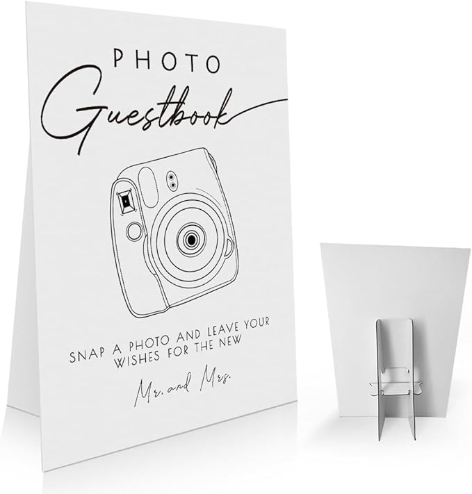 Wedding Photo Guestbook Sign 8 x 11 Inch, Photo Guest Book Sign, Photo Minimalist Wedding Sign, Reception Signage, Snap It Sign, Modern Wedding Sign WDS16