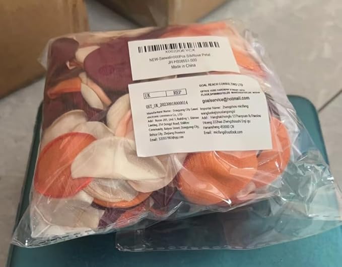 Serwalin 300pcs Silk Rose Petals Flower Petals for Weddings Pink Navy Blue Rose Petals Artificial Flower Petals for Proposal Flower Girl Basket Bridal Shower (4 Color Mixes)