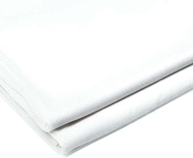 VDS Pack of 2 Panel (30 Inch X 20 Feet) Wedding Arch Draping Fabric Sheer Chiffon Fabric Drapery for Wedding Ceremony Reception Swag Backdrop Canopy Chuppah ARBO Altars Decoration (White)