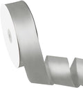 1-1/2" x 100 Yards Satin Ribbon - Silver Silk Ribbon with Spool - Ideal for Gift Wrapping, Floral Bouquets, Crafts, Wedding Party Decorations, Christmas and Sewing Projects