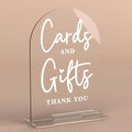 Acrylic Wedding Sign Cards and Gifts Sign for Wedding Wedding Signs for Ceremony Modern Calligraphy Arch Acrylic Table Top Sign for Wedding Reception and Event Party Table