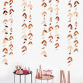 pinkblume Rose Gold Party Decorations Leaf Garland Hanging Paper Rose Gold Leaves Streamer Banner for Birthday Baby Shower Wedding Engagement Bridal Shower Spring Bachelorette Hen Party Supplies