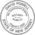 MaxMark Round Notary Pre-Inked Stamp for State of New Jersey