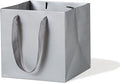 Silver Gray Square Gift Bag 12 in Paper Gift Box Large Square Bottom Kraft Paper Bags with Handles for Party Favor, Birthday Gift Bags (Silver Grey, 12 x 12 x 12 in, 10 CT)