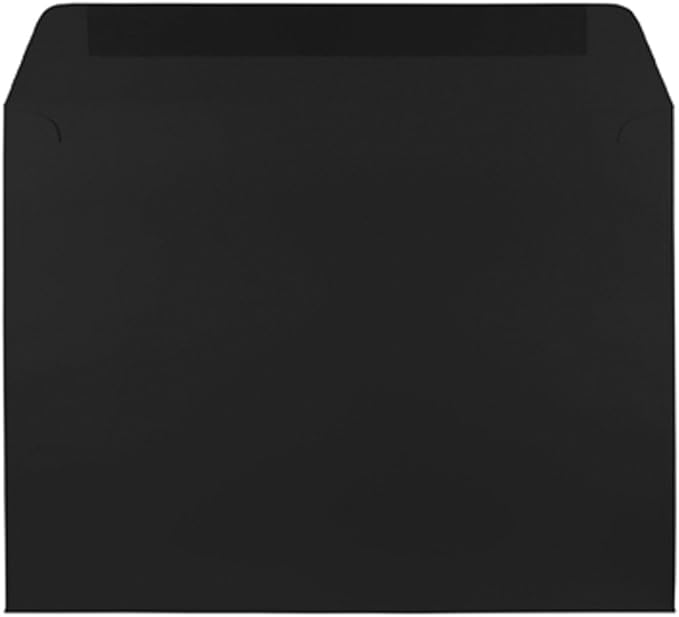 JAM PAPER 9 x 12 Booklet Premium Envelopes - Smooth Black - 50/Pack
