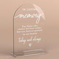 In Loving Memory Acrylic Wedding Sign Memory Table Sign for Wedding Wedding Signs for Ceremony Modern Calligraphy Arch Acrylic Table Top Sign for Wedding Reception and Event Party Table