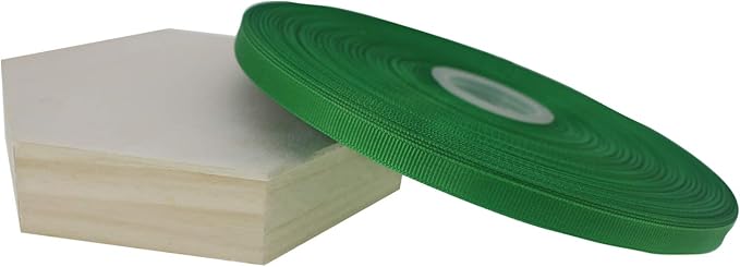 Jesep One Roll 100 Yards 3/8" Soild Grosgrain Ribbon Boutique Gift Wrapping Package Ribbon, DIY Crafts Bow Hair Headband Accessories Assorted Ribbon #553(3/8" 10mm, Green)