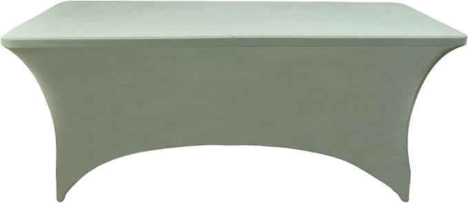 121 2-Pack 6ft Spandex Table Covers for Rectangle Standard Folding Tables - Wrinkle Resistant Stretch Tablecloths - Ultimate Fitted Table Protector for Parties, Banquet, and Wedding
