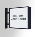 Custom business sign,Personalized Backlit LED Signs, Acrylic custom light up sign for business logo, UV/Metal Bar Salon Beauty Studio Custom LED Neon Name Wall Decor Sign (Double Side Light Box)