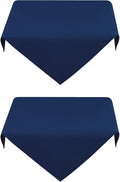2 Pack Small Square Navy Polyester Tablecloth 24X24 Inch for End Table, Coffee Table, Nightstand