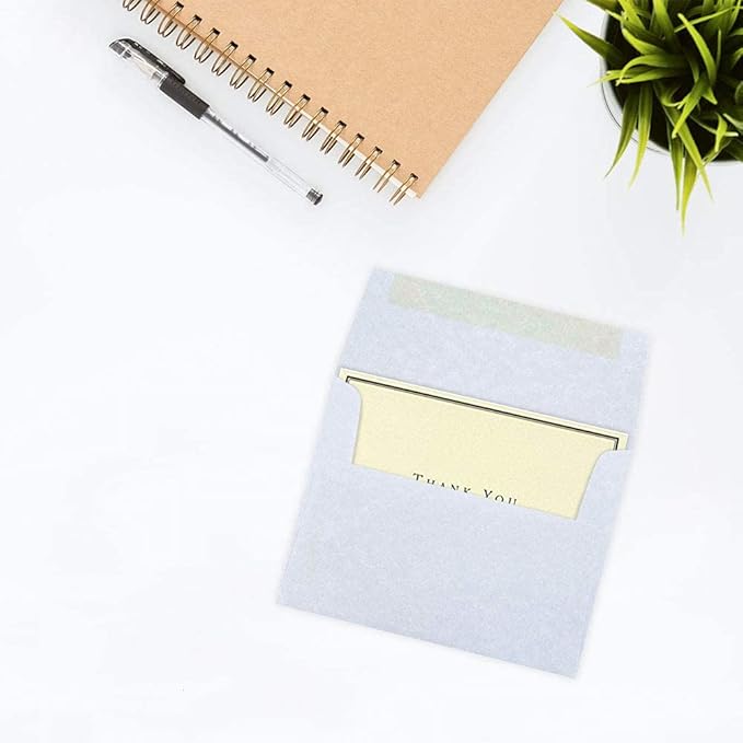 JAM PAPER A2 Parchment Invitation Envelopes - 4 3/8 x 5 3/4 - Blue Recycled - 50/Pack