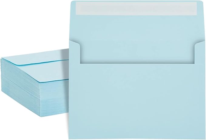 A7 Invitation Envelopes - Peel & Press - 24lb Heavy Duty Envelopes for Wedding Baby Shower Birthday Invitations - 5 1/4" x 7 1/4" (Pastel Pink, 100)